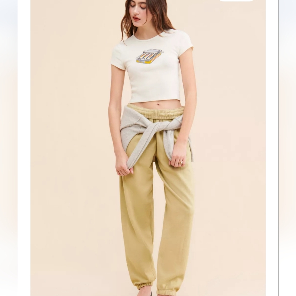 URBAN OUTFITTERS BDG Men's Bonfire French Terry Jogger Sweatpants Yellow… - Picture 1 of 13